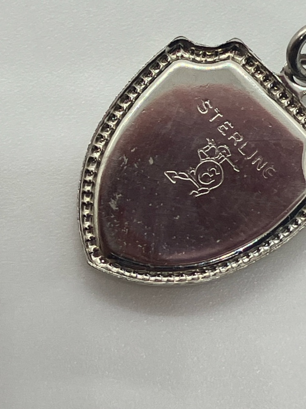 Vtg 925 Sterling Silver Enamel Hollywood Bowl California Souvenir Shield Charm - Picture 5 of 6
